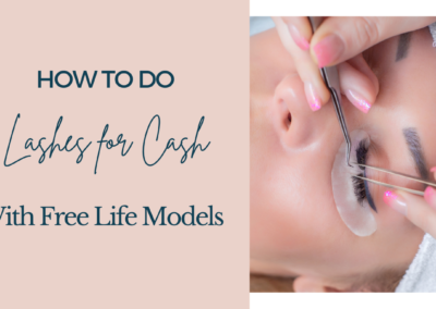 How to do lashes for cash with Free live models?
